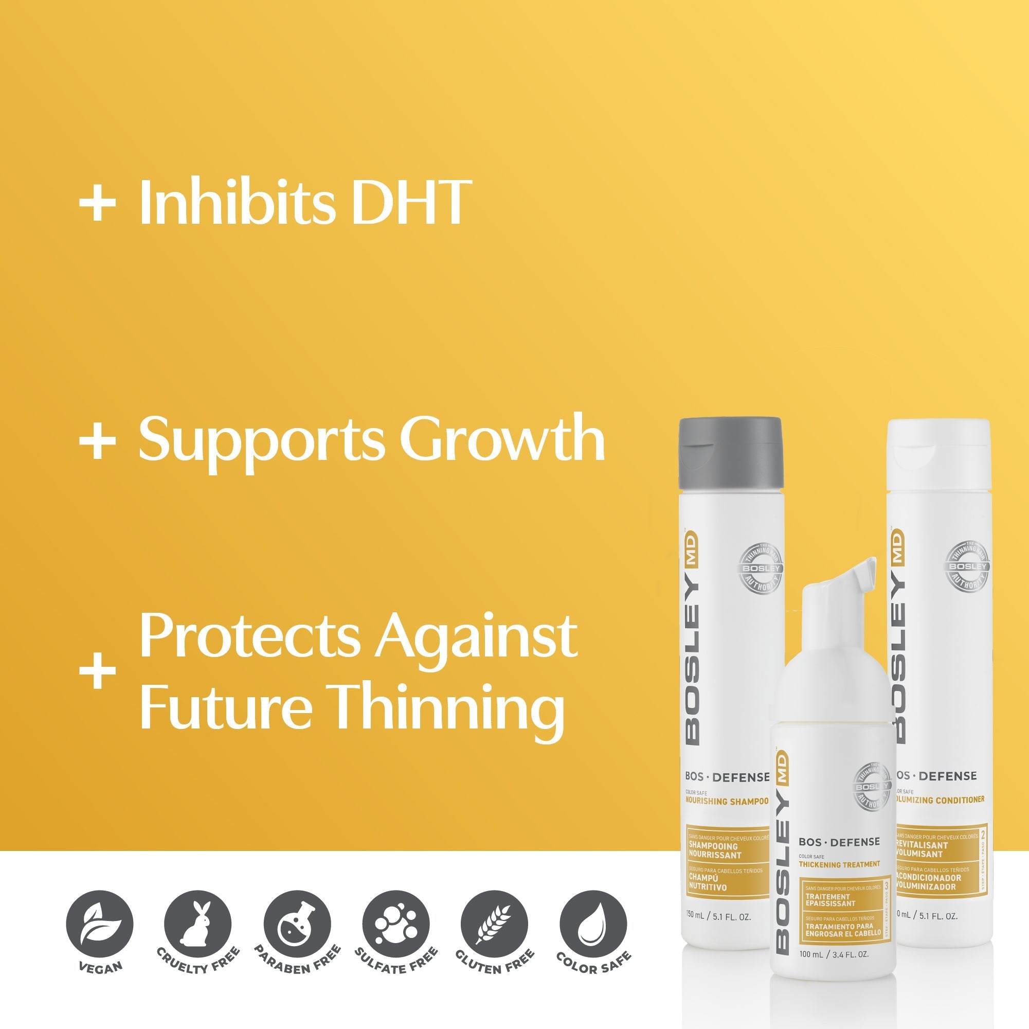 Defense Color Safe Starter Pack (150ml shampoo+150ml conditioner+100ml treatment)