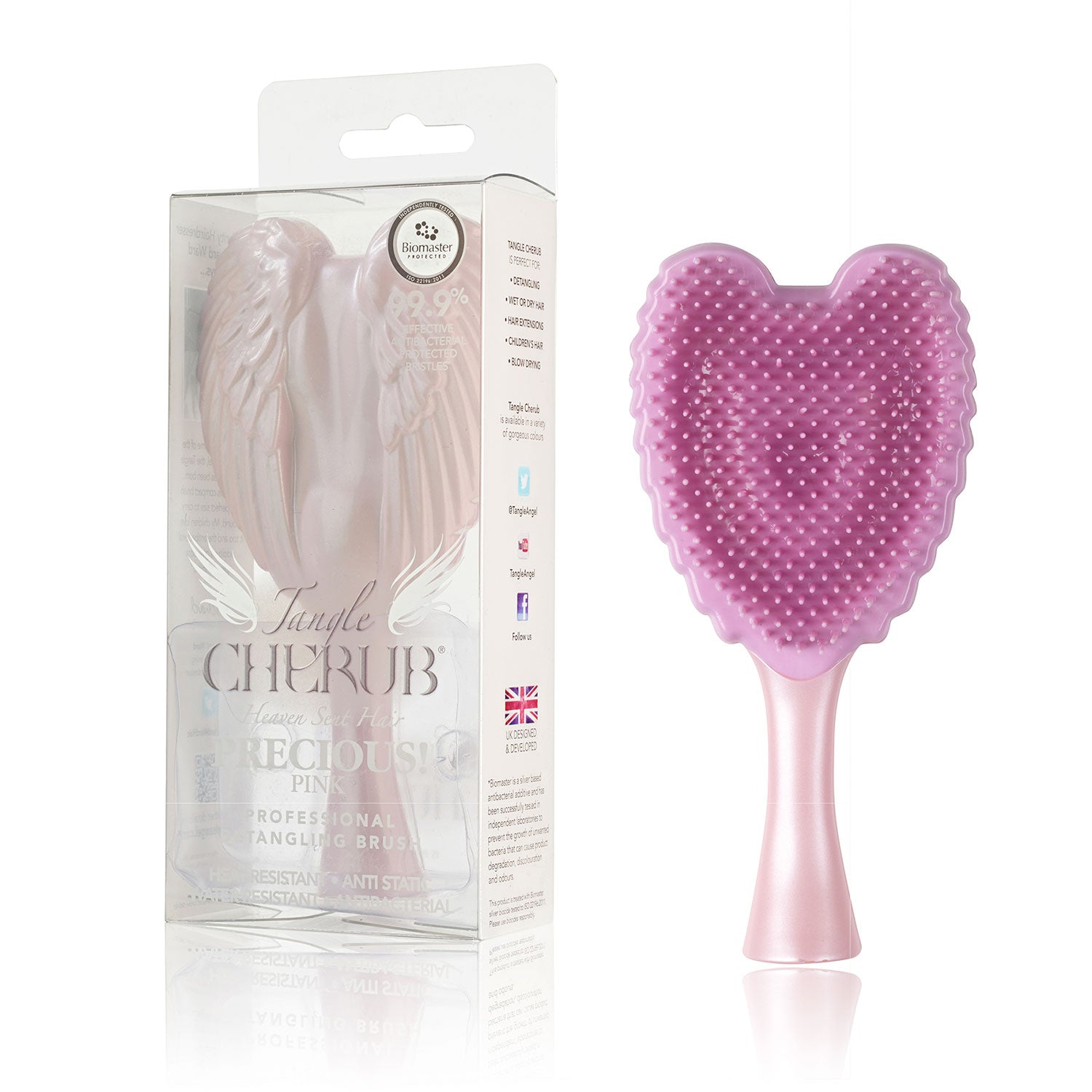 Cherub Hair Brush - Precious Pink