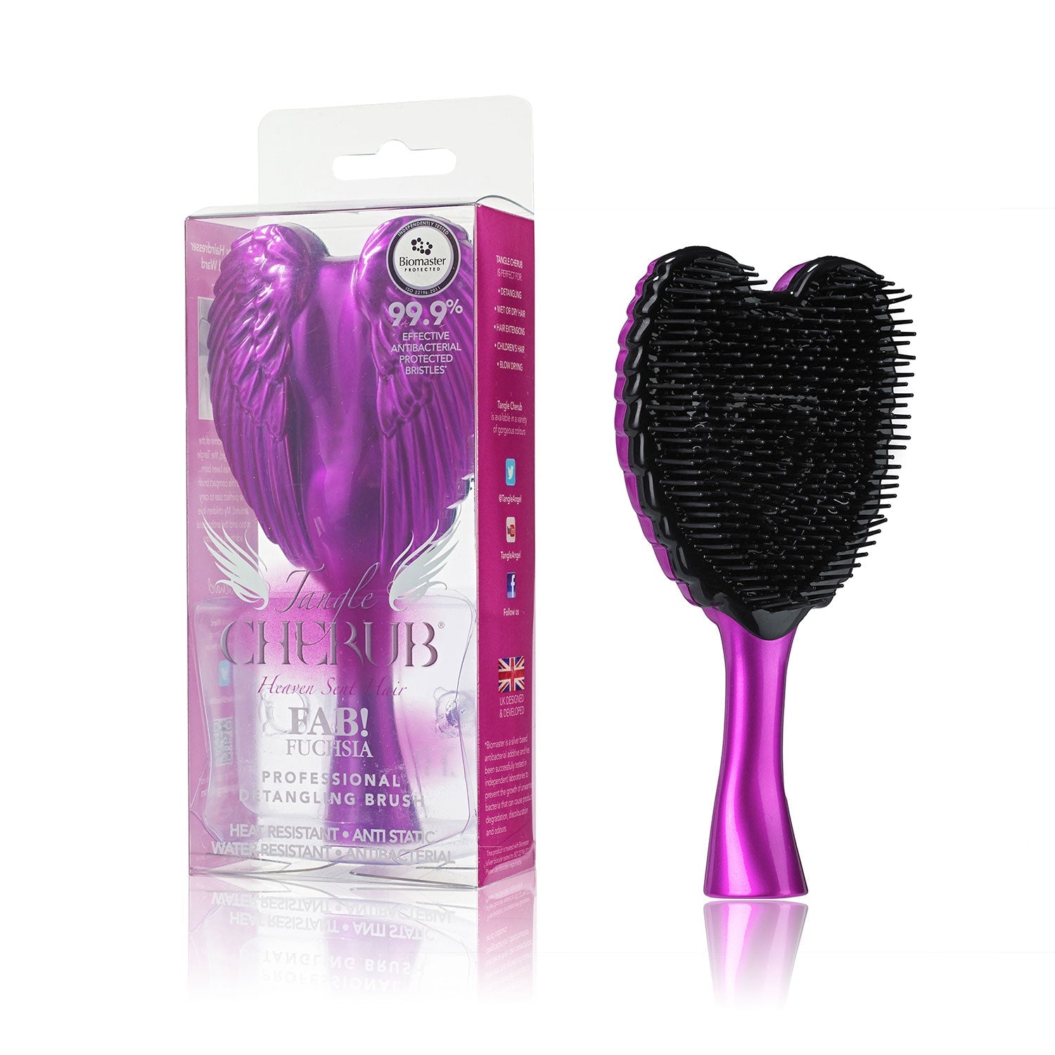 Cherub Hair Brush - Fab Fuschia