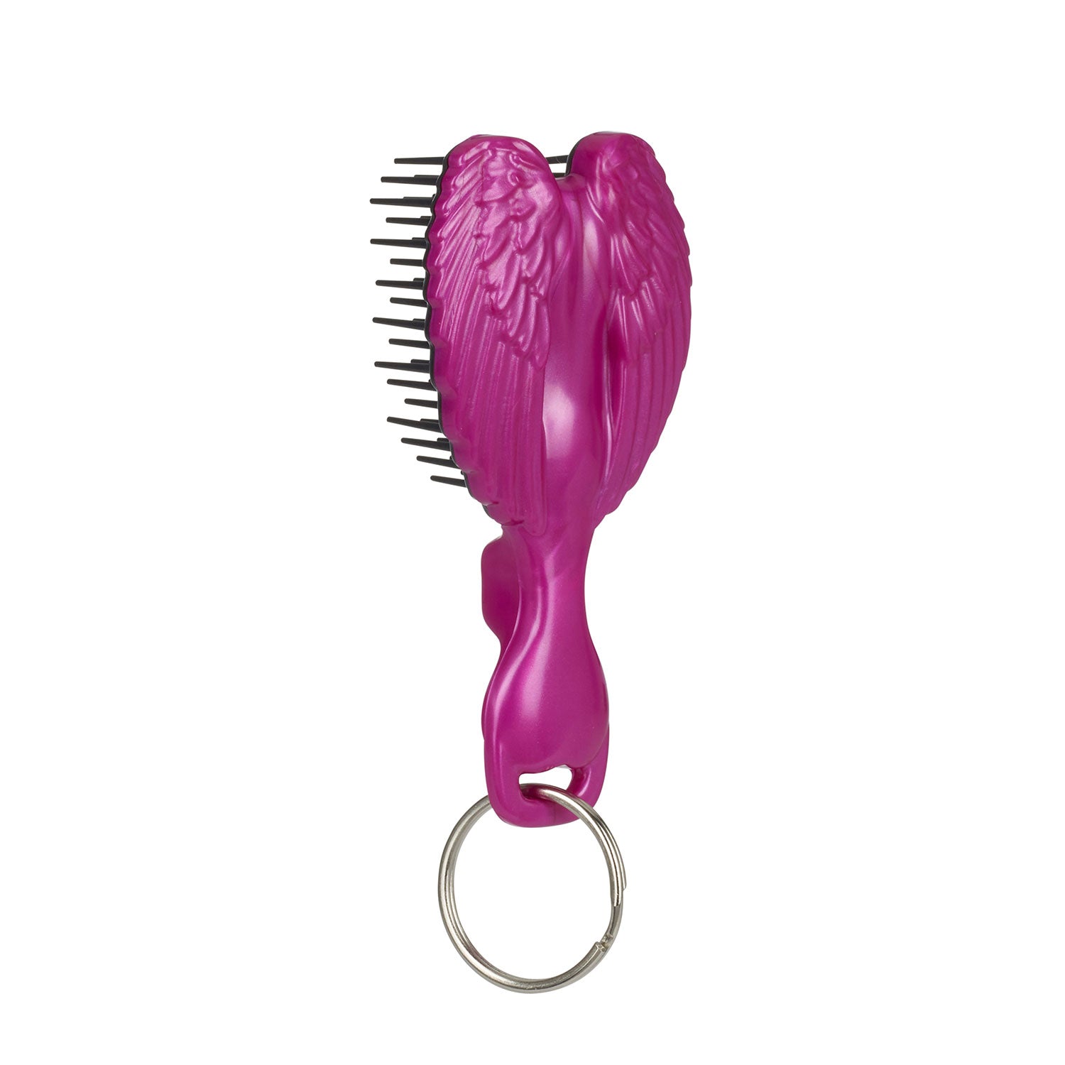 Mini Hair Brush Key Ring - Fuschia