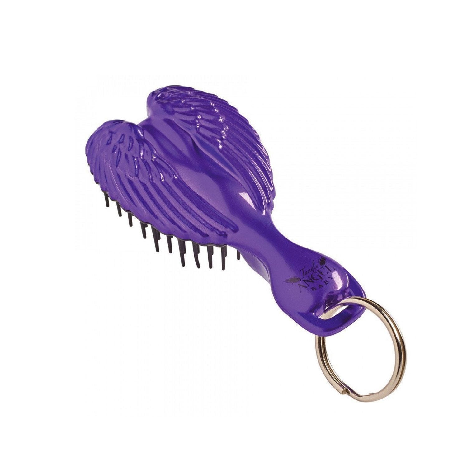 Mini Hair Brush Key Ring - Purple