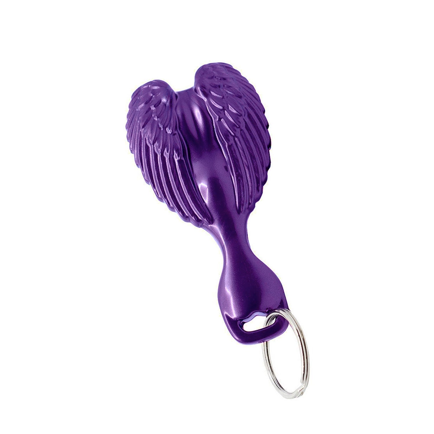 Mini Hair Brush Key Ring - Purple