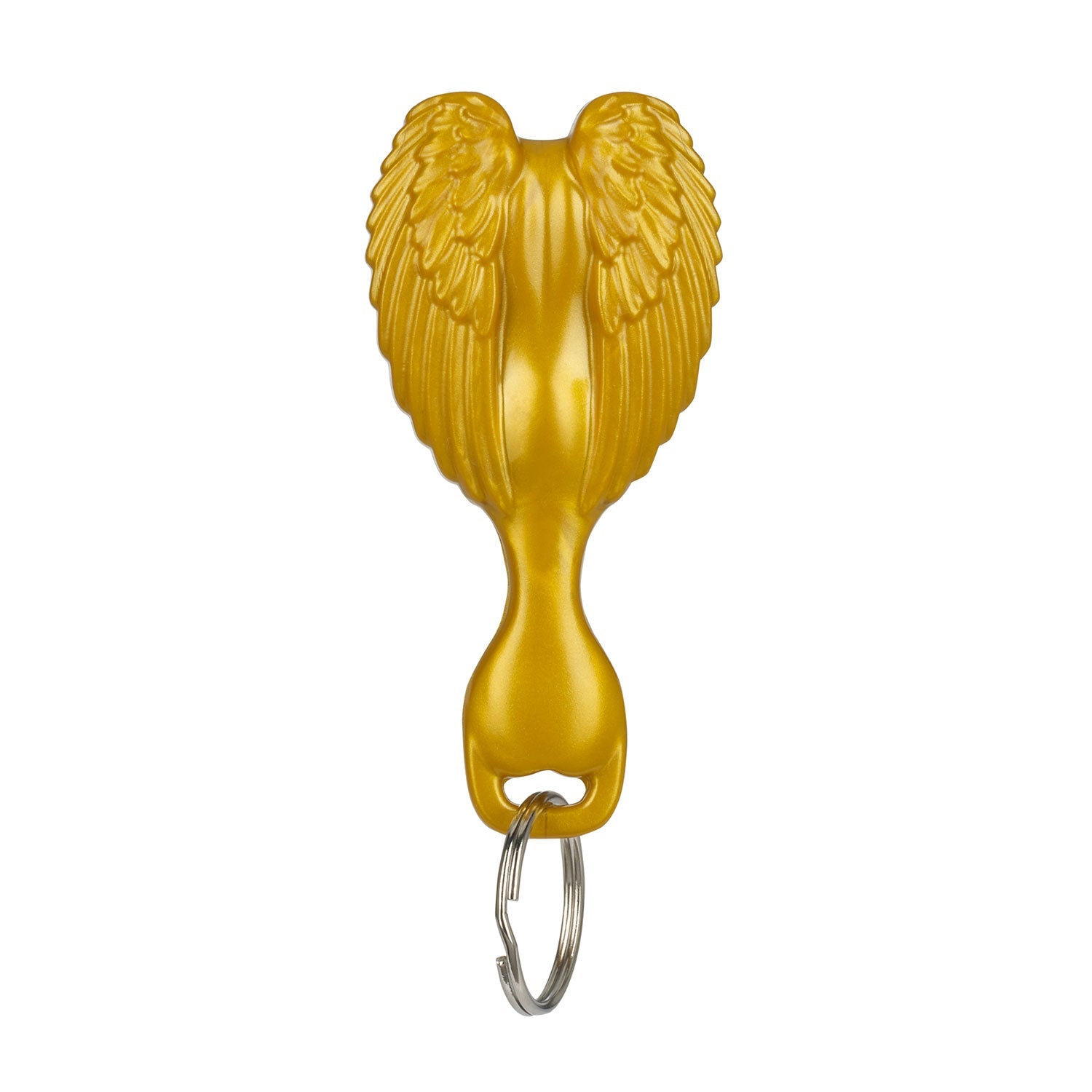 Mini Hair Brush Key Ring - Gold