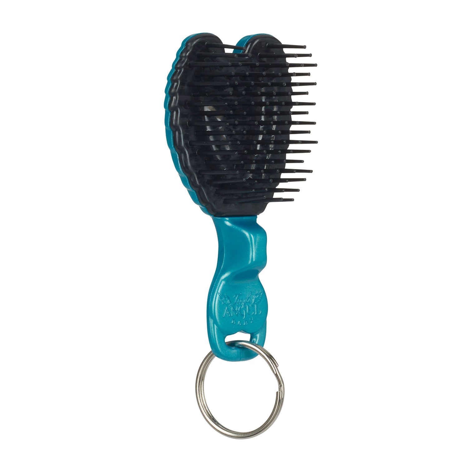 Mini Hair Brush Key Ring - Turquoise