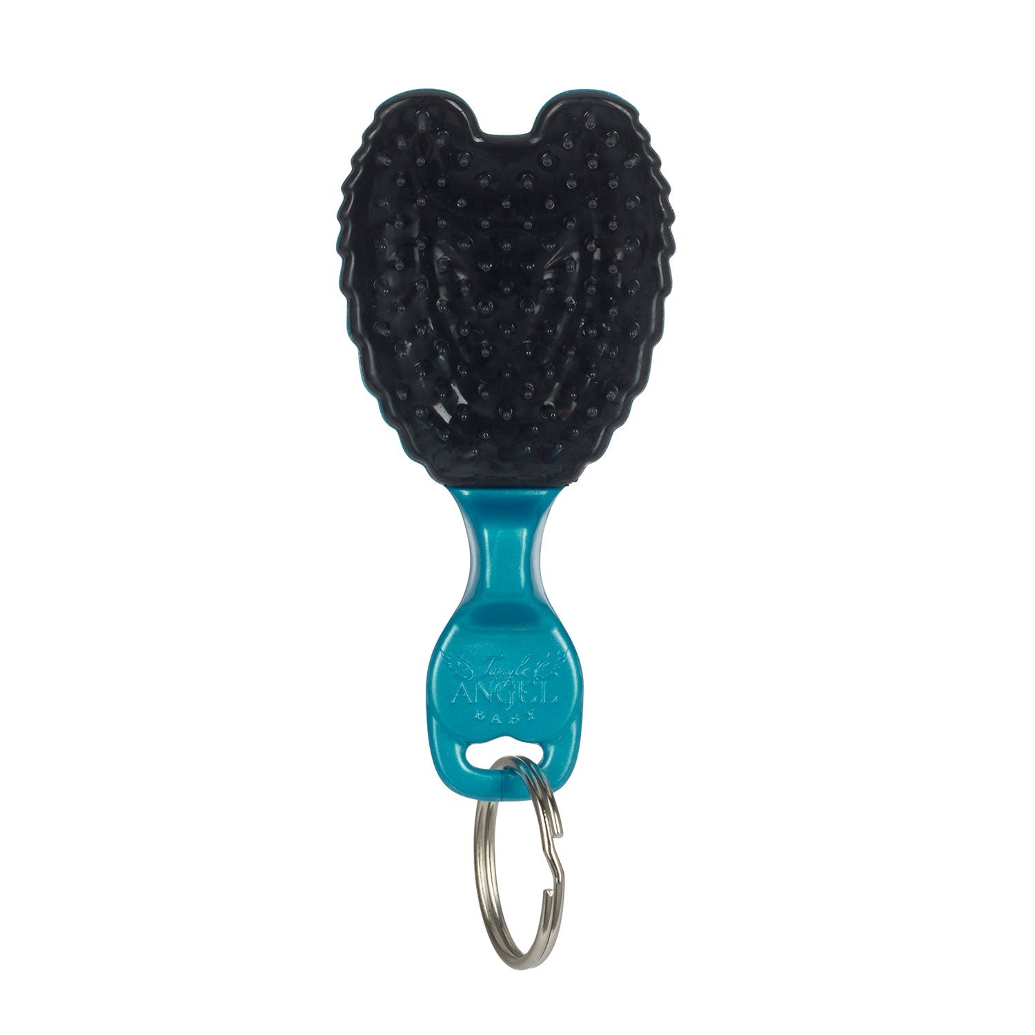 Mini Hair Brush Key Ring - Turquoise