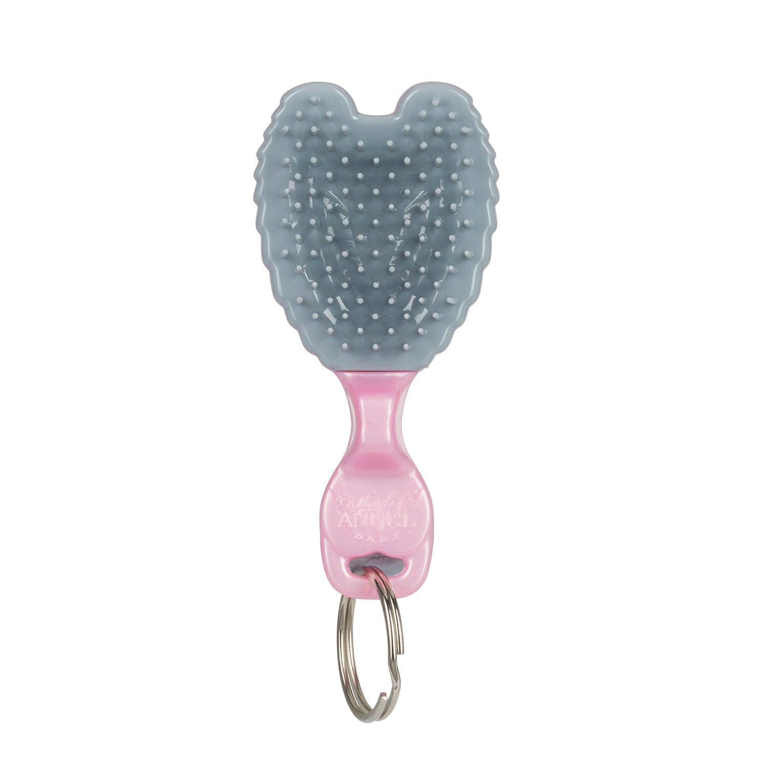 Mini Hair Brush Key Ring - Pink