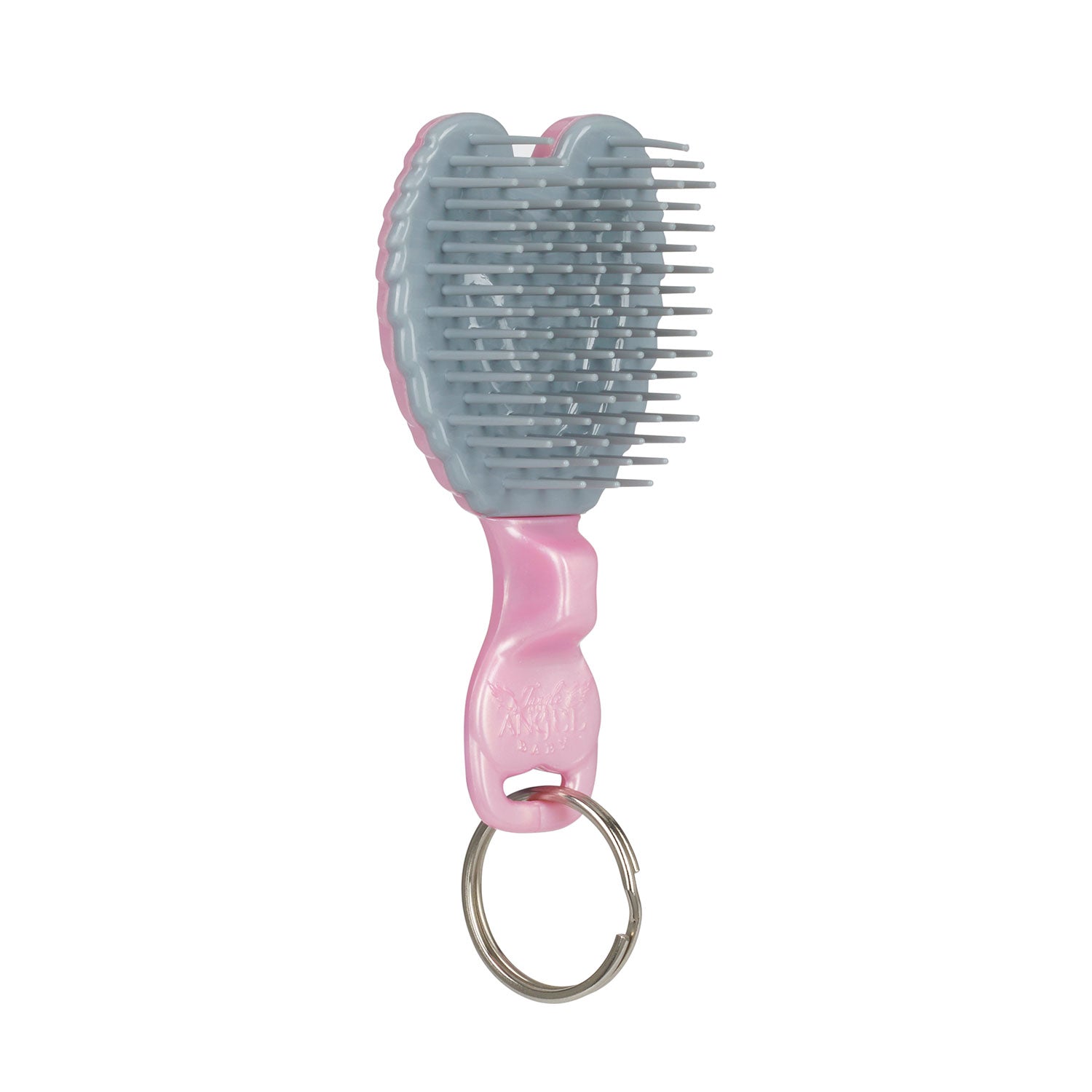 Mini Hair Brush Key Ring - Pink